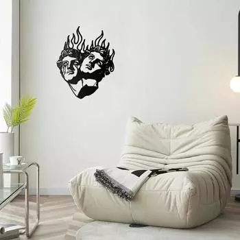 1 шт. Металлический настенный декор - современное наслаждение для спальни, гостиной и офиса, потрясающая наклейка-наклейка для домашнего декора светло-серый