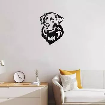 1 шт. Металлический настенный декор в виде собаки-лабрадора - настенное украшение в стиле садоводства для комнат мальчиков и девочек, детского сада, гостиной и детской комнаты светло-серый