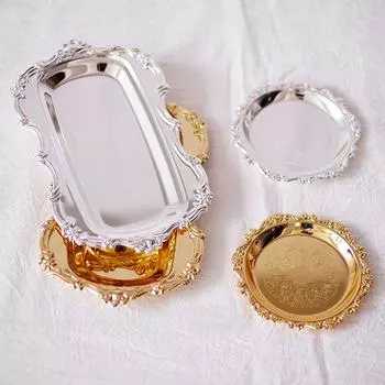 1 шт. Металлический поднос для фруктов, закусок, закусок, выпечка, десерт, конфеты, тарелка, гостиная, украшения, органайзер