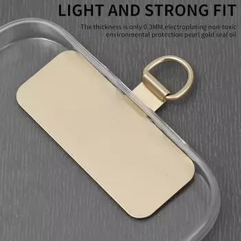 1 шт. металлический ремешок для мобильного телефона, съемная накладка для карты, анти-потеря, универсальный телефонный шнур, вешалка для iPhone 15 14 Samsung золотой