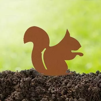 1 шт. Металлический садовый колышек Squirrel - украсьте свой двор этим колышком. Идеально подходит для осени и отдыха на открытом воздухе.. Элегантное украшение для сада бежевый