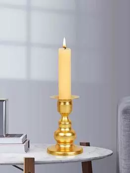 1 шт. металлический железный матовый золотой подсвечник минималистский современный европейский свадебный вечер при свечах ужин домашнее внутреннее украшение рабочего стола 1pc