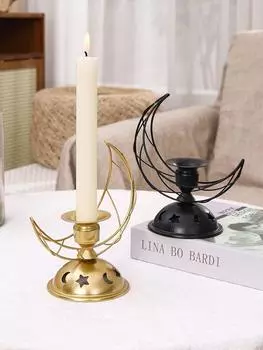 1 шт. металлический железный подсвечник европейский свет роскошный стиль свадебный ужин при свечах домашний настольный подсвечник ювелирные изделия 1pc