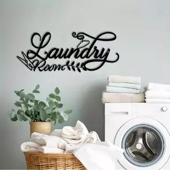 1 шт., металлический знак, винтажная табличка, настенное искусство, настенный декор для прачечной, декор для ресторана, декор для бара, кафе, гаража чёрный