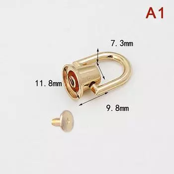 1 шт. металлическое D-образное кольцо, боковая застежка, пряжка, шуруп для сумки, гвоздь, заклепка, соединитель для ремня, пряжка для подвешивания, аксессуары для кожаной сумки своими руками