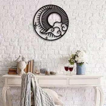 1 шт. Металлическое настенное искусство «Солнце, Луна и звезды» — большой декор для патио на открытом воздухе, настенное искусство в саду, идеально подходит для подарков в саду и на новоселье светло-серый