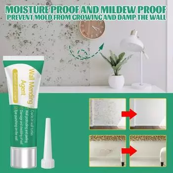 1 шт., мгновенный ремонт трещин и отверстий от гвоздей, водонепроницаемая и устойчивая к плесени шпаклевка для стен, инструменты для стен и обустройство дома, наполнитель для стен для трубок с отверстиями 100g/3.52oz белый