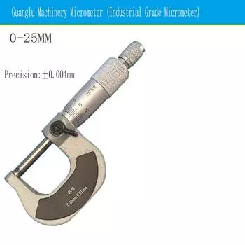 1 шт. Микрометр с внешним диаметром 0-25 мм, разделительная карта с самоблокирующимся считывающим устройством, бытовой механический микрометр