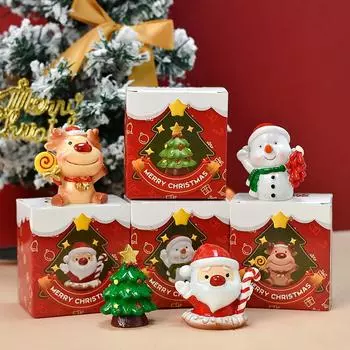 1 шт. Микропейзажи Рождественский смоляной настольный орнамент подарочная глухая коробка многоцелевая