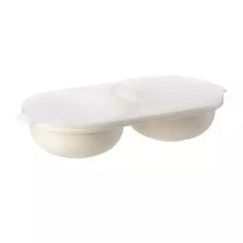 1 шт., микроволновая печь для яиц-браконьеров, двойная чашка, яйцеварка, кухонный гаджет, форма для яиц с горячими источниками, кухонные инструменты, прозрачная вода, машина для приготовления яиц лотоса