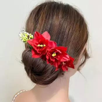 1 шт., милая элегантная свадебная расческа с цветочным узором для девочек, аксессуары для волос