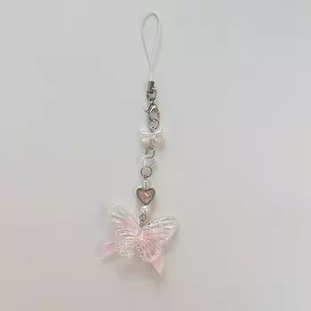 1 шт. Милая бабочка, бусина ручной работы, милая девушка, брелок для ключей для IP 11 камеры, кавайный Y2K Love, пятиконечная звезда, телефонные подвески, кулон