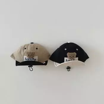 1 шт., милая бейсболка для малышей для мальчиков и девочек, модная кепка с козырьком с рисунком медведя для детей, мягкая солнцезащитная шляпа для путешествий на весну и лето