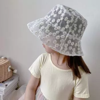 1 шт., милая детская шляпа-ведро с Дейзи для девочек, модная шляпа с вышивкой в виде рыбы для маленьких девочек, весенне-летняя шляпа для путешествий, реквизит для фотосъемки 1-4 Year фиолетовый