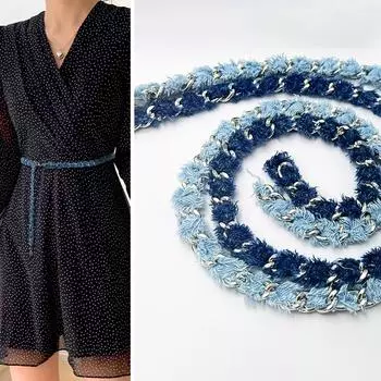 1 шт. Милая джинсовая цепочка для маленькой ароматической сумки-ремешка, полуфабрикаты, аксессуары для одежды своими руками