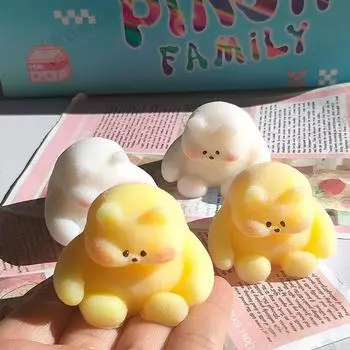 1 шт. Милая игрушка-пищалка в виде медового медведя, украшение для дома, мягкая и милая игрушка-медведь (Цвет медведя случайный) One Size