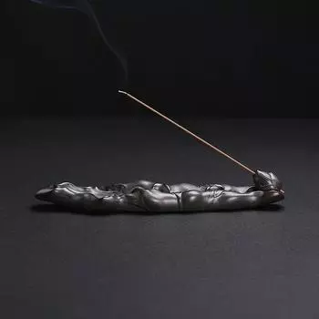 1 шт. Милая керамическая цикада, украшения для дома, держатель для благовоний, дзен-горелка для лотоса, декор для чайного домика для йоги (Без благовоний)