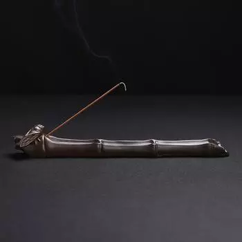 1 шт. Милая керамическая цикада, украшения для дома, держатель для благовоний, дзен-горелка для лотоса, декор для чайного домика для йоги (Без благовоний)