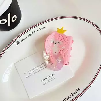 1 шт. Милая креативная заколка для волос, мультяшная заколка-акула-русалка, ощущение высокого класса, милая заколка для волос, заколка для хвостика, заколка-краб