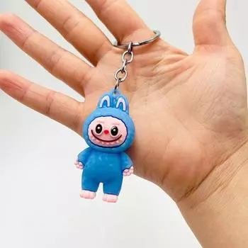 1 шт. Милая кукла Лабубу брелок мультфильм рюкзак сумка кулон украшение брелок подарки синий