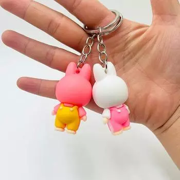 1 шт. Милая кукла Лабубу брелок мультфильм рюкзак сумка кулон украшение брелок подарки as the picture