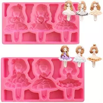 1 шт., милая кукла принцессы D, силиконовая форма для шоколада, помадка, силиконовая форма для шоколадного торта, украшение для торта на день рождения 1PC
