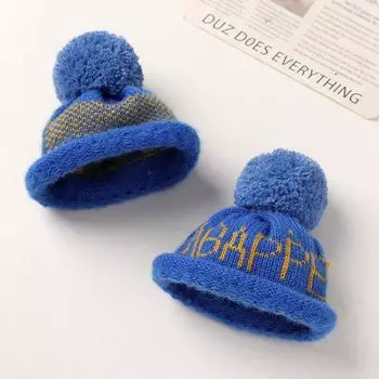 1 шт. Милая кукольная мини-кукольная шерстяная английская шапочка-шапочка ручной работы, плетеные вязаные шерстяные головные уборы, сделай сам, игрушка для украшения для детей фиолетовый