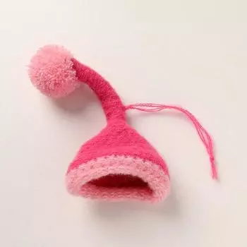 1 шт. Милая кукольная шапочка для кукольного домика, мини-ремни, ручная работа, плетеные крючки, вязаные шерстяные головные уборы, мультяшная игрушка для украшения своими руками для детей розы красного