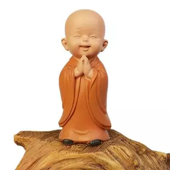 1 шт. милая миниатюрная мини-статуя Будды украшение дома маленький фигурка монаха креативная