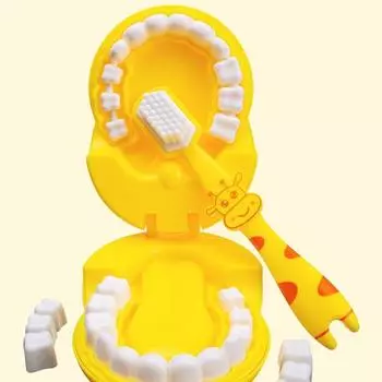 1 шт. Милая модель зубов с щеткой жираф демонстрационная обучающая модель для детей детские игрушки для чистки зубов стоматологическая клиника