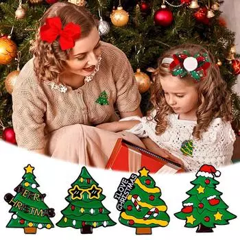 1 шт. Милая модная мультяшная брошь с эмалью в виде рождественской елки, металлический значок, аксессуары для одежды