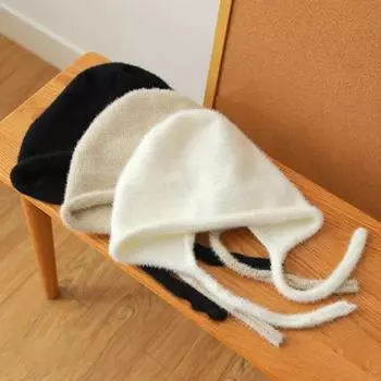 1 шт. Милая модная теплая шапка с искусственным мехом для защиты ушей, мягкая утолщенная защита от холода
