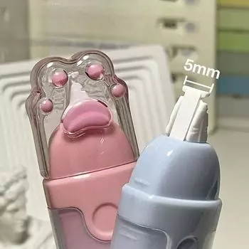 1 шт. Милая мультяшная кошачья лапка для коррекции, креативный дизайн, градиентный цвет, канцелярские принадлежности, корректирующая лента, школьные принадлежности зелёный