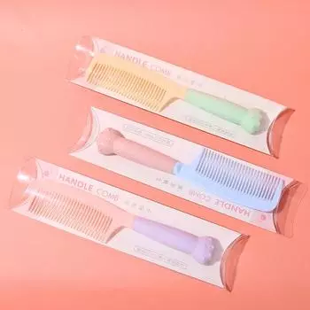 1 шт. Милая мультяшная расческа с когтями кошки, массажная расческа для женщин, длинных волос, массажная детская пластиковая парикмахерская расческа для девочек зелёный