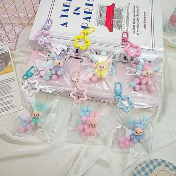 1 шт. Милая настольная игрушка брелок плюшевая мини виниловая милая кукла зерно мобильный кулон праздничный подарок жёлтый