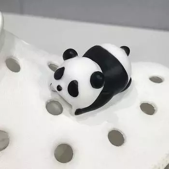 1 шт. Милая панда детская обувь подвеска прекрасный мультфильм стереоскопические сандалии украшения дети сделай сам тапочки отверстие пряжка подвески S
