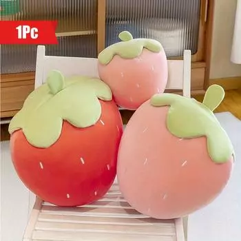 1 шт. Милая подушка в виде клубники, плюшевая игрушка-подушка для гостиной, офиса, домашнего декора, подушка в виде клубники, декоративная подушка в виде цветка 7.09inch