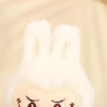 1 шт. Милая подвеска из бисера Лабубу, цепочка, игрушки «Монстры», кавайная сумка-подвеска, брелок для ключей, подарки на день рождения белый