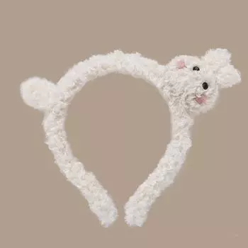 1 шт. Милая повязка на голову с кроликом, овечья шерсть, милые кошачьи волосы, заколка для волос, повязка для умывания лица, резинка для волос, фиксация волос, головной убор для макияжа