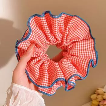 1 шт. Милая повязка на голову в балетном стиле с контрастной клеткой для женщин и девочек, романтичная юбка, повязка для волос кишка , аксессуары для волос