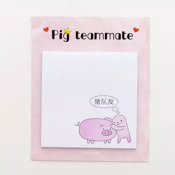 1 шт. Милая розовая свинка N раз блокнот для заметок липкие заметки студент школьный закладка канцелярские наклейки-этикетки офисные принадлежности для планировщика