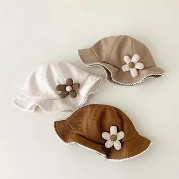 1 шт., милая шляпа-ведро для маленьких девочек, эстетичная модная цветочная серия, шляпа-рыбак для маленькой девочки, весна-лето, мягкая шляпа от солнца