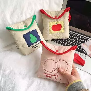 1 шт. Милая студенческая сумочка для помады для девочек, корейская модная сумка для хранения гигиенических салфеток, портативная сумка большой емкости для ключей и монет розовый