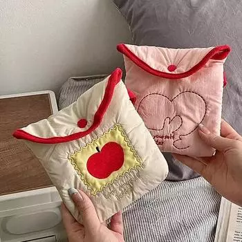 1 шт. Милая студенческая сумочка для помады для девочек, корейская модная сумка для хранения гигиенических салфеток, портативная сумка большой емкости для ключей и монет розовый