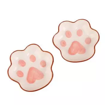 1 шт. Милая тарелка со вкусом кошачьей лапки, керамическая десертная тарелка с мультяшным рисунком, тарелка для соевого соуса, миска для приправ, бытовая миска для соуса