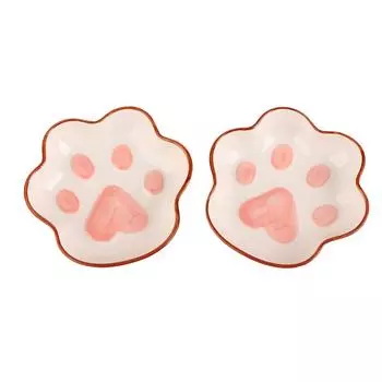 1 шт. Милая тарелка со вкусом кошачьей лапки, керамическая десертная тарелка с мультяшным рисунком, тарелка для соевого соуса, миска для приправ, бытовая миска для соуса