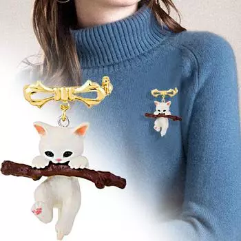1 шт. Милая трехмерная симпатичная серия котов брошь из смолы значок сумочка кулон мультяшный аксессуар