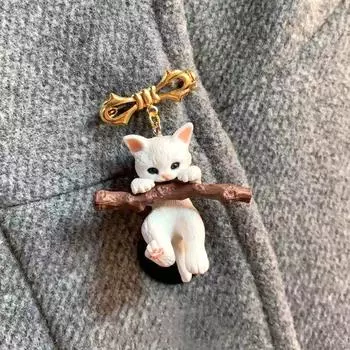 1 шт. Милая трехмерная симпатичная серия котов брошь из смолы значок сумочка кулон мультяшный аксессуар