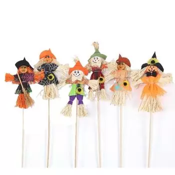 1 шт. Милое пугало на Хэллоуин, цветочная композиция для сада, флорист, страшное украшение