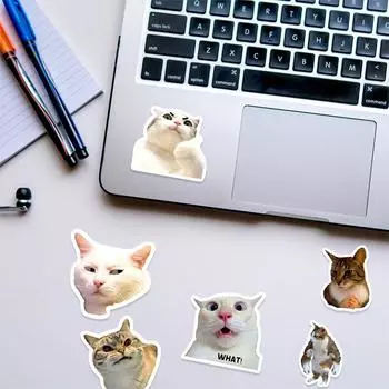 1 шт., милые детские игрушки, граффити, наклейки с изображением кошек, мультяшные наклейки, скрапбукинг, забавные животные, водонепроницаемые